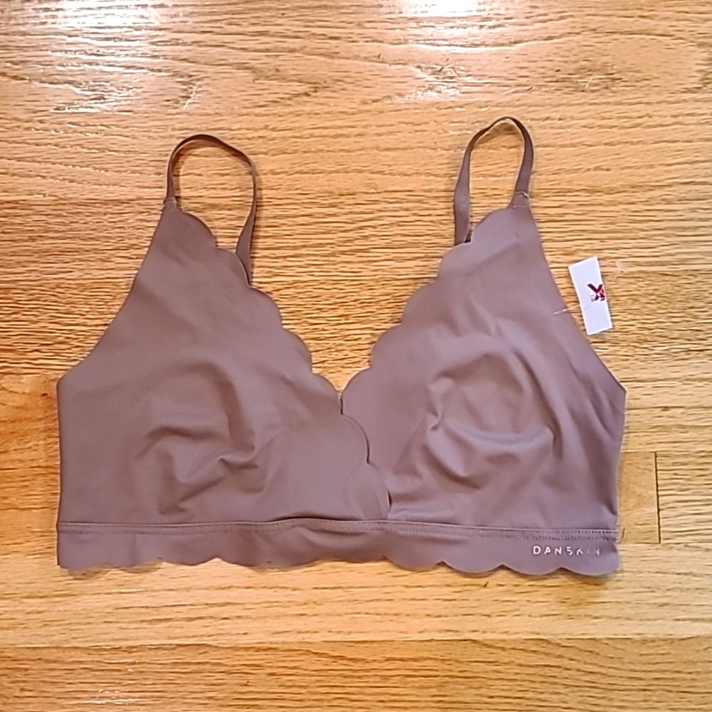 Danskin Brown Scalloped Wire-Free Bralette